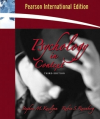 PSYCHOLOGY IN CONTEXT (IE)