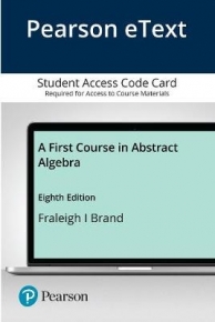 FIRST COURSE IN ABSTRACT ALGEBRA (H/C)