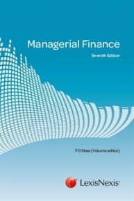 MANAGERIAL FINANCE (REFER ISBN 9780409124590)