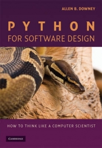 PYTHON FOR SOFTWARE DESIGN HOW TO THINK LIKE A COMPUTER SCIENTIST