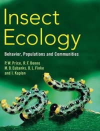 INSECT ECOLOGY BEHAVIOR POPULATIONS AND COMMUNITIES (H/C)