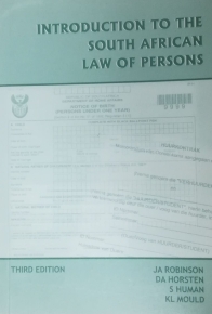 INTRO TO THE SA LAW OF PERSONS